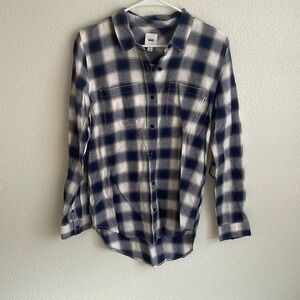 Vans Meridian Flannel‎ Shirt Plaid Long Sleeve Button Up Top New Size S